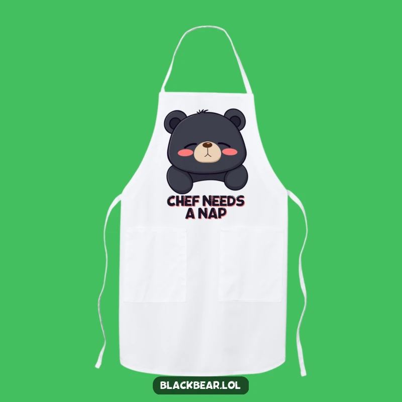 Funny Lounging Bear Apron: Contented Sigh, a Hilarious Kitchen Gift