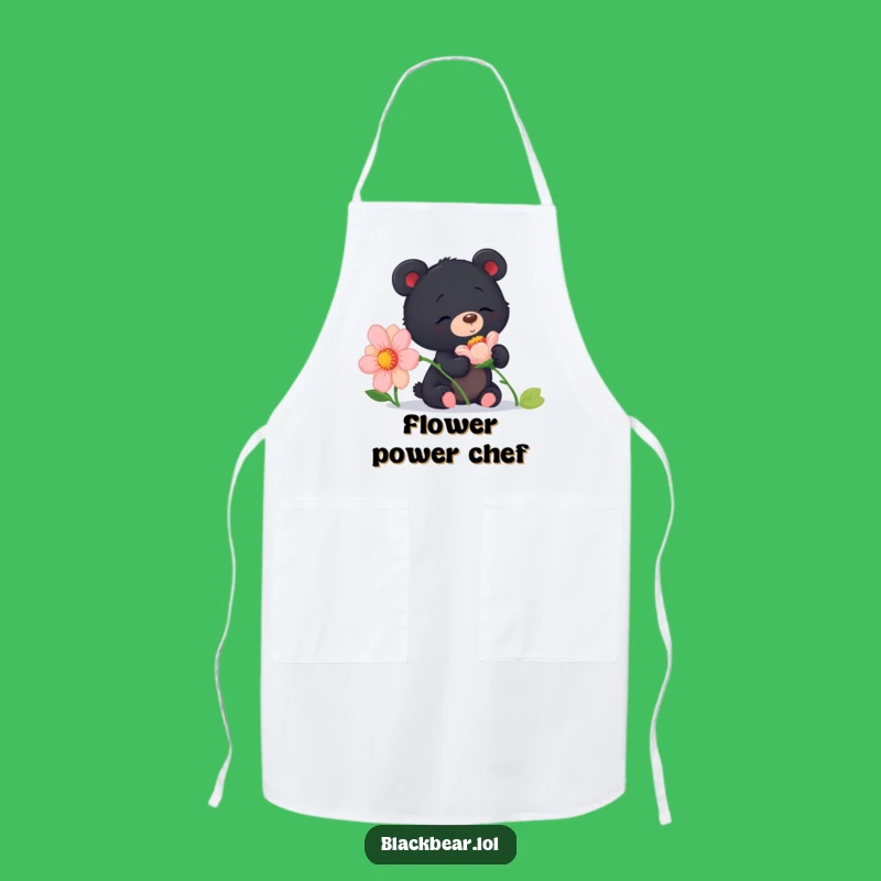 Funny Bear Cub Flower Apron: Garden with Gusto and Giggles