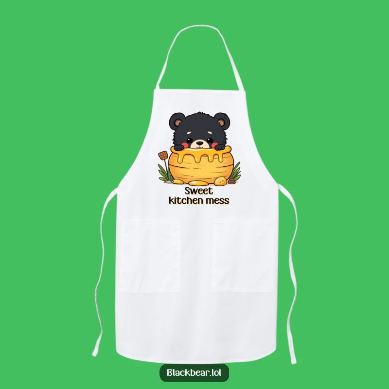 Funny Honey Pot Bear Cub Apron - Mischievous Chef Design, Perfect Gift