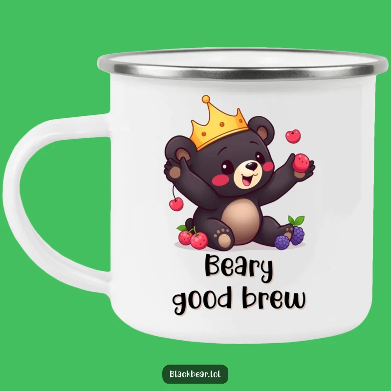 Funny Bear Cub Camping Mug: Durable & Charming Outdoor Drinkware Gift