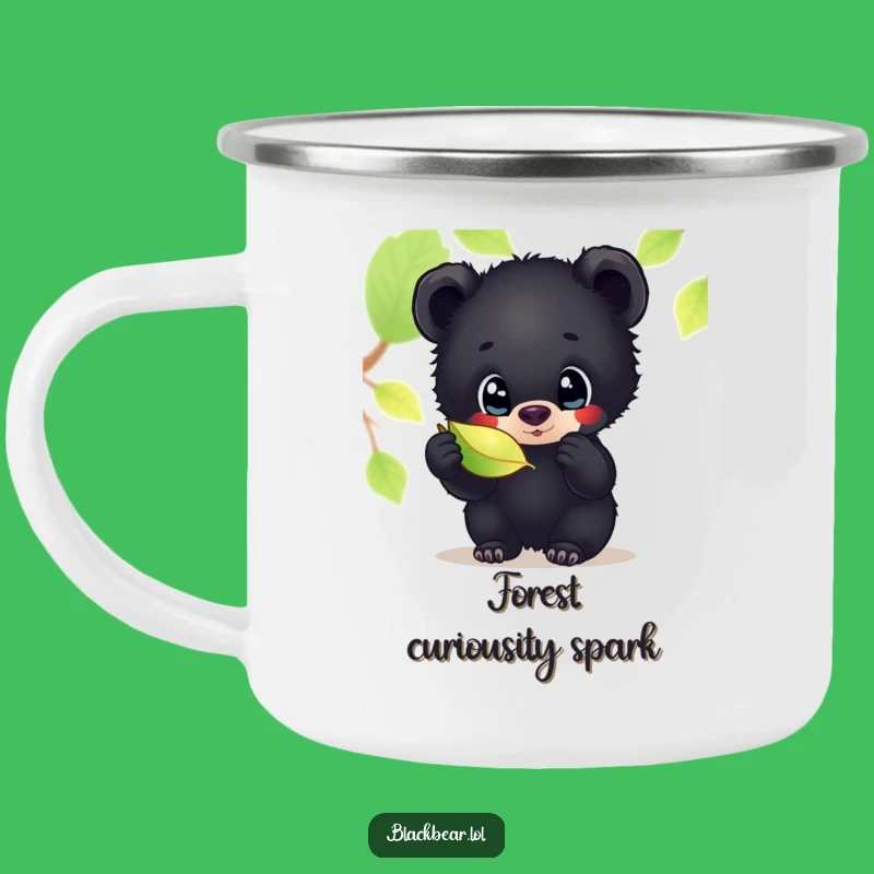 Funny Curious Bear Cub Camping Mug: Explore Nature Around the Fire, Perfect Gift