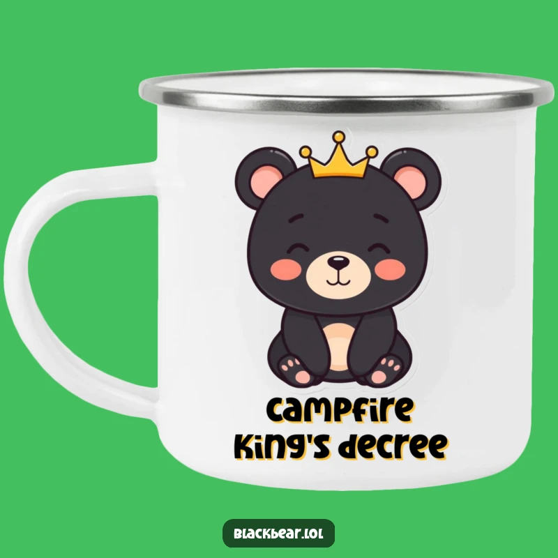 Funny Bear King Camping Mug - Gentle Royal Adventure Sips
