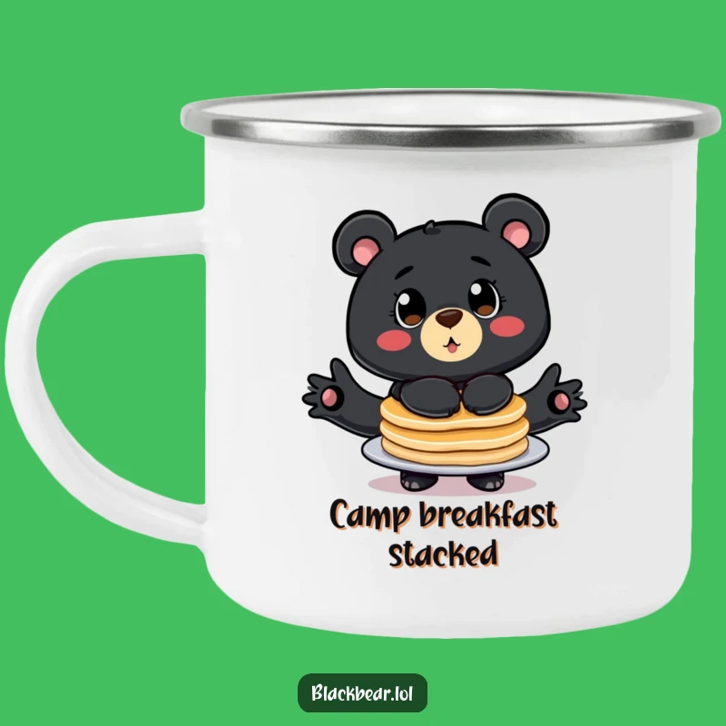 Funny Pancake Bear Camping Mug: Adventure With Big Eyed Character, Great Funny Gift!