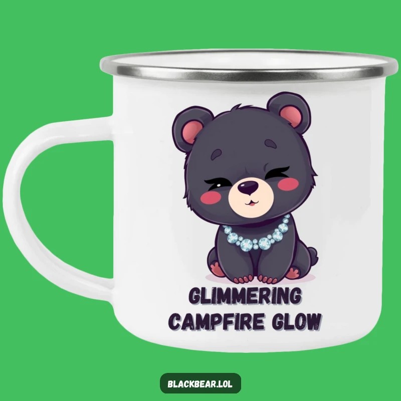 Funny Bear Cub Wink Camping Mug: Sparkle on Your Adventures!