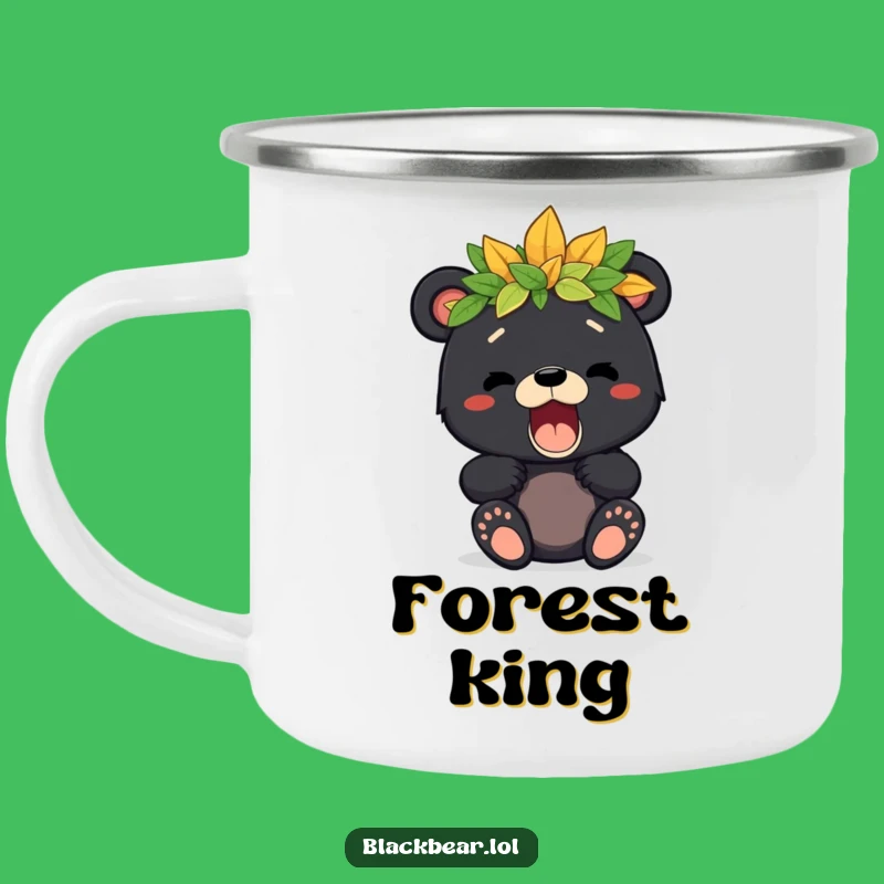 Little Forest King Bear Cub Camping Mug - Outdoor Fun, Great Funny Gift for Kids!