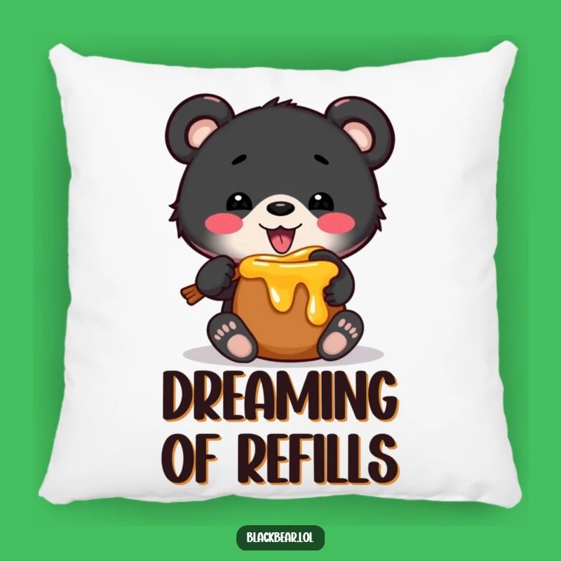 Funny Bear Cub Honey Pot Pillow - Soft Cushion, Adorable Funny Gift for Comfort!