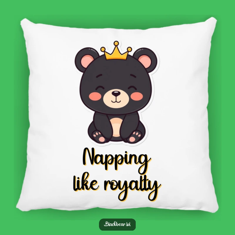 Funny Bear King Pillow - Cozy Gentle Character Decor