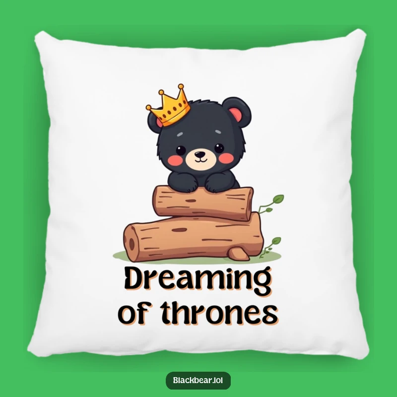 Funny Bear King Pillow: Cozy Up With Cuteness, Perfect Accent Pillow!