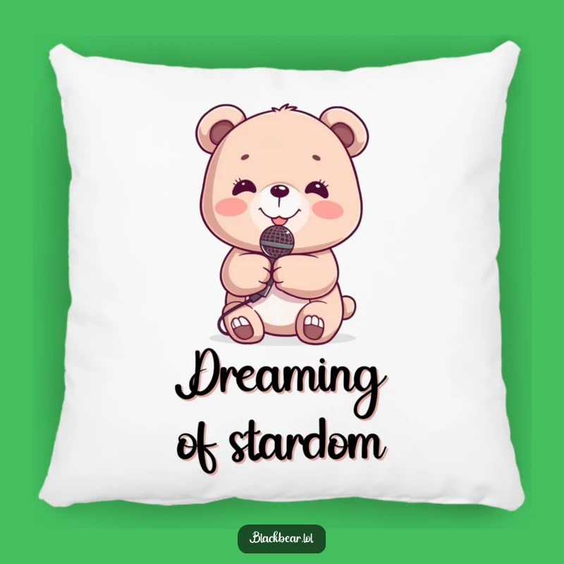 Funny Bear Microphone Pillow: Cozy Singing Cub, Adorable Funny Gift for Bedrooms