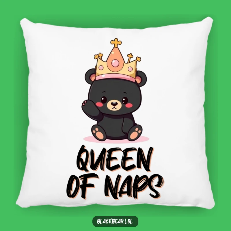 Funny Bear Princess Hat Pillow: Regal Comfort with a Side of LOLs!