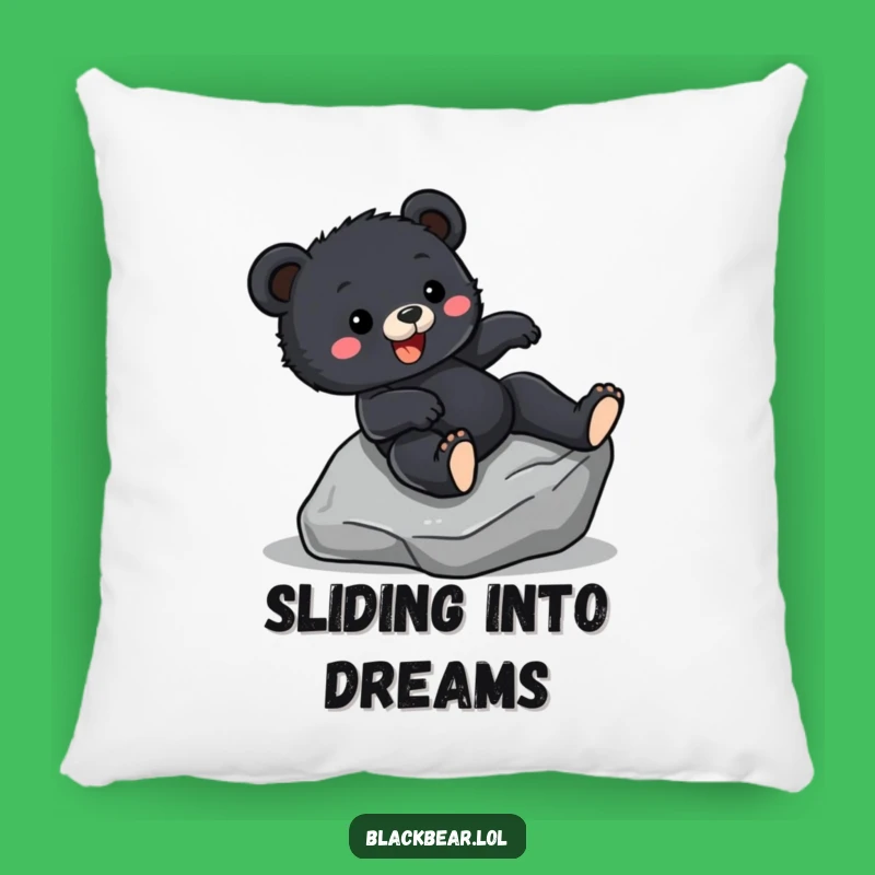 Funny Bear Cub Sliding Pillow: Soft Excitement Comfort, Hilarious Adventure Gift