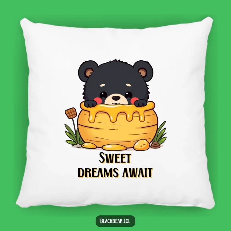 Funny Honey Pot Bear Cub Pillow - Cozy Mischief Accent, Cute Gift