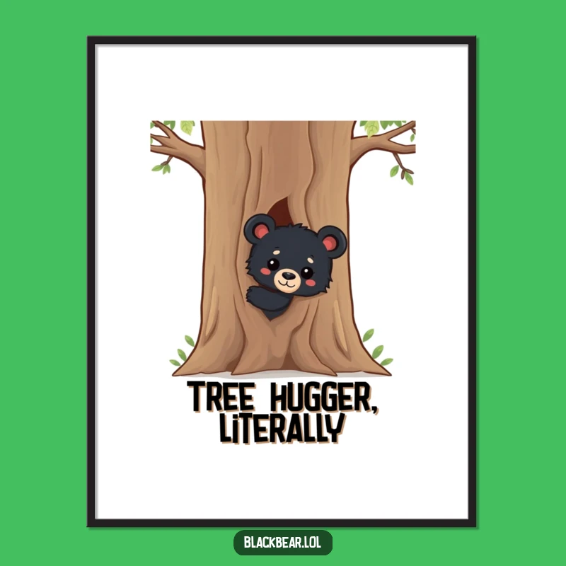 Funny Black Bear Cub Digital Art: Instant Curious Decor, Wildlife Printable, Perfect Funny Gift