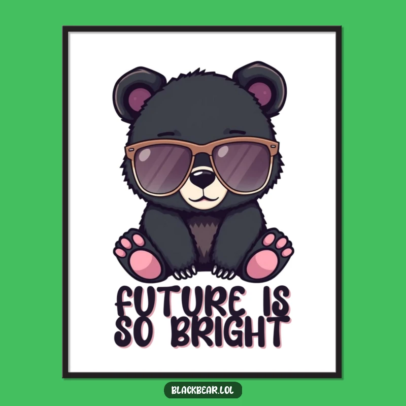 Funny Cool Bear Cub Digital Art: Instant Style for Your Walls