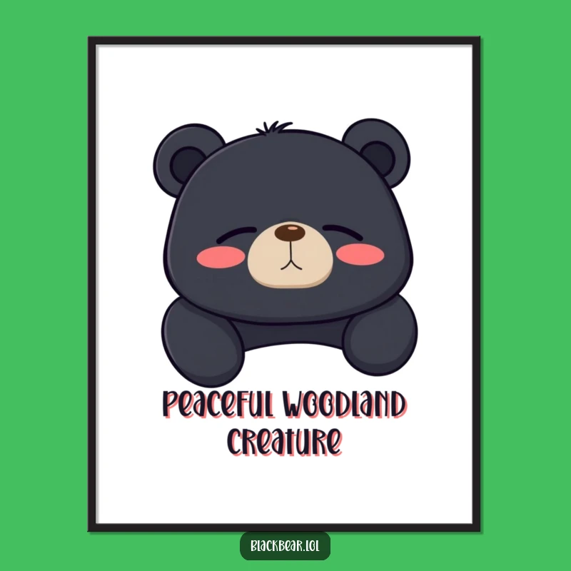 Funny Lounging Bear Digital Art: Contented Sigh, Instant Serene Decor Gift