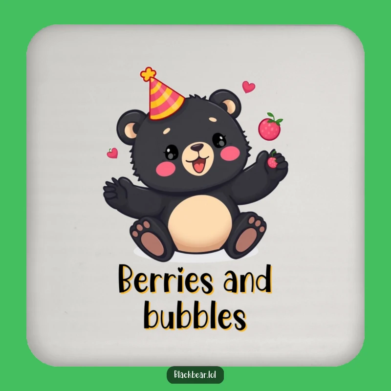 Funny Drink Coaster: Bear Party Juggling, Protect Surfaces with Humorous Present!