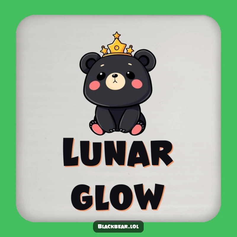 Celestial Bear Moon Coaster - Protect Surfaces, Unique Magical Gift for Home!