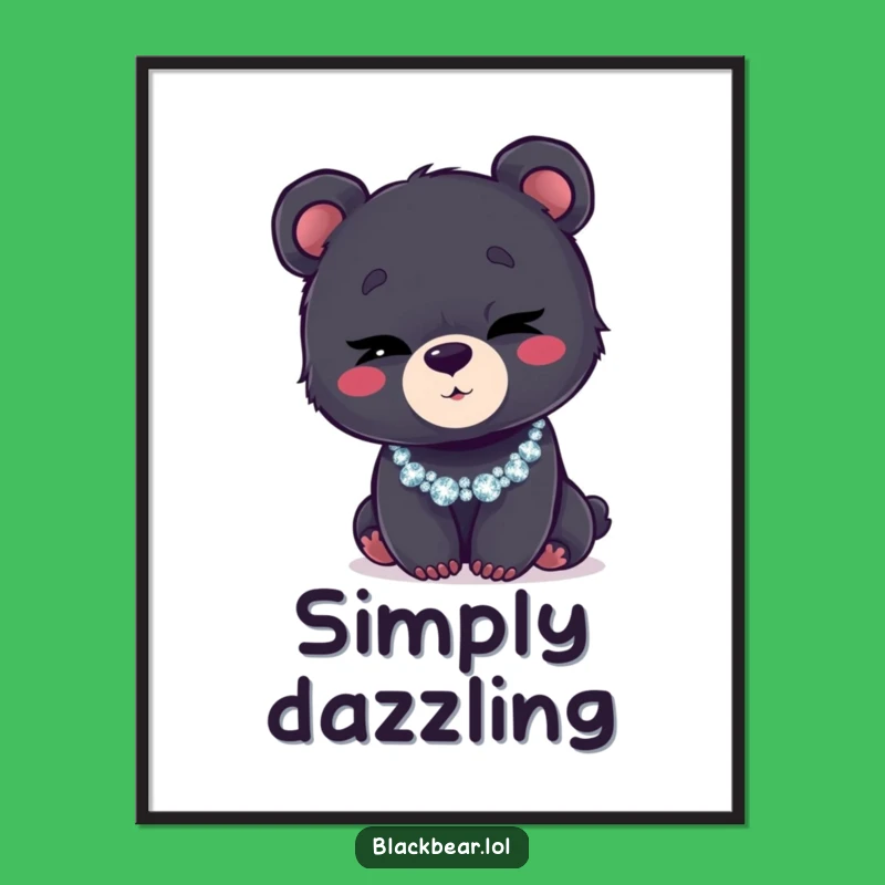 Funny Bear Cub Wink Poster: Add Sparkle to Your Walls!