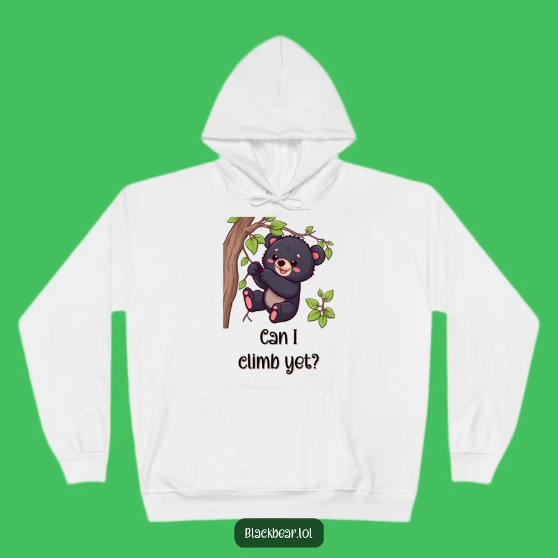 Cozy Funny Bear Cub Hoodie: Playful Cub Tugging, a Warm and Whimsical Gift