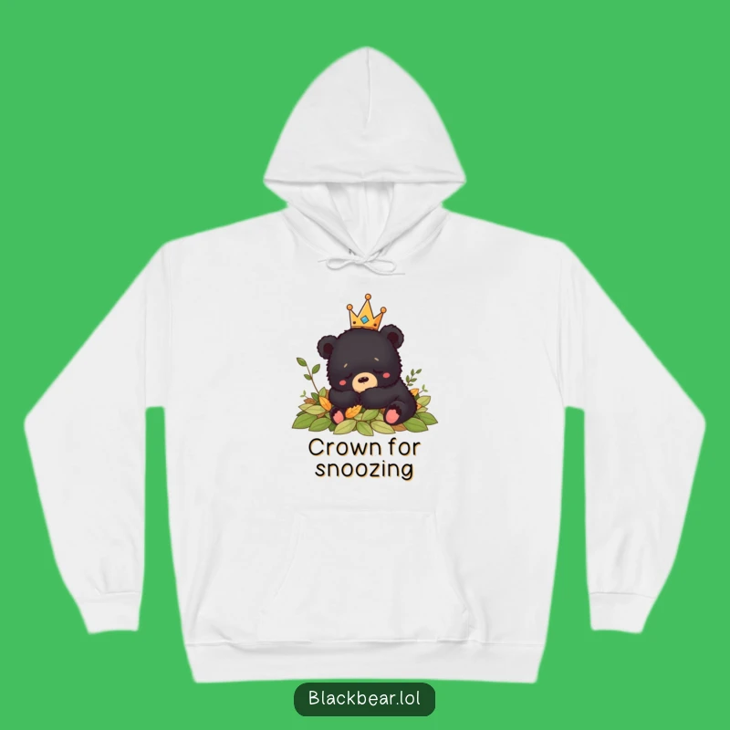 Cozy Funny Bear Cub Crown Nap Hoodie - Warm & Peaceful Gift