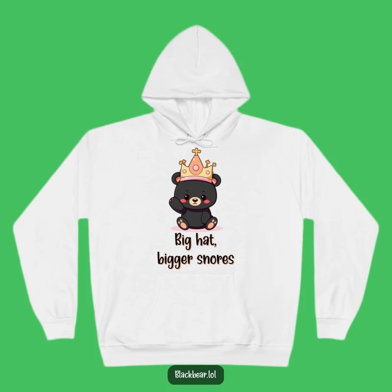 Funny Bear Princess Hat Hoodie: Cozy Up in Regal Silliness!