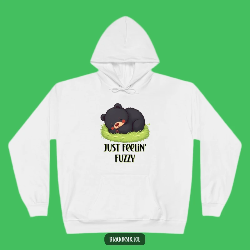 Funny Happy Bear Cub Hoodie: Cozy Mossy Comfort, Perfect Humorous Gift for Nature Lovers