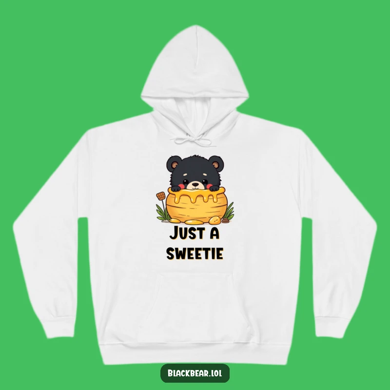 Funny Honey Pot Bear Cub Hoodie - Cozy Mischief Design, Perfect Gift