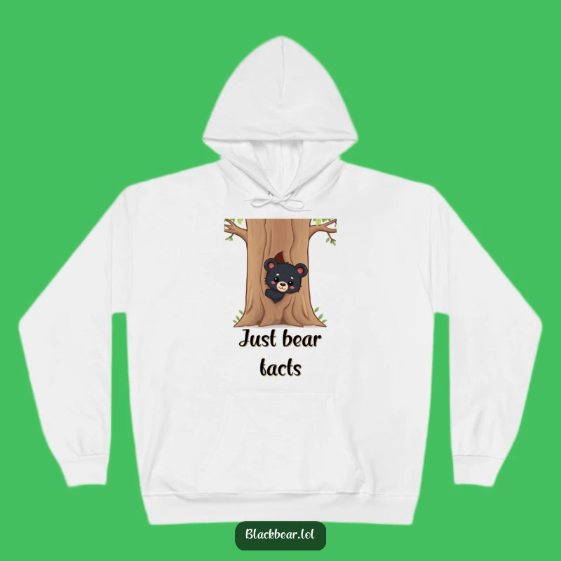 Funny Black Bear Hug Hoodie: Cozy Curious Cub, Warm Wildlife Apparel, Perfect Funny Gift