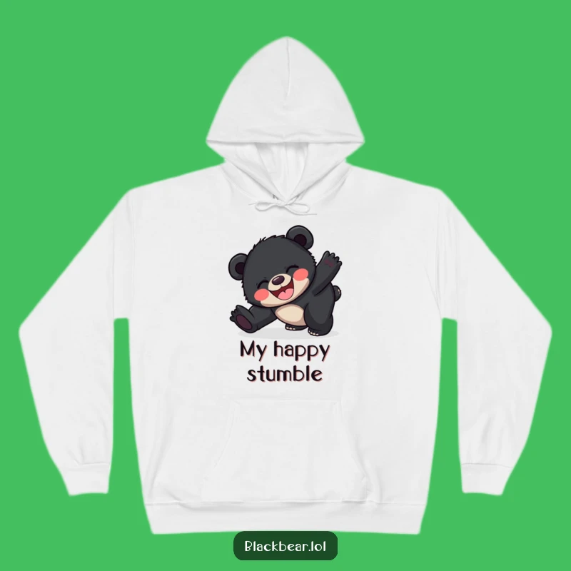 Cozy Funny Bear Cub Tripping Hoodie: Warmth Meets Uncontrollable Giggles