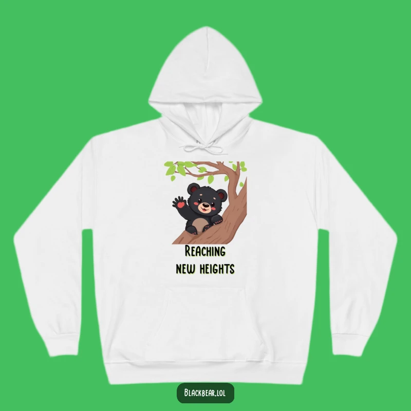 Cozy Funny Bear Cub Waving Hoodie - Warm & Whimsical Greeting Gift