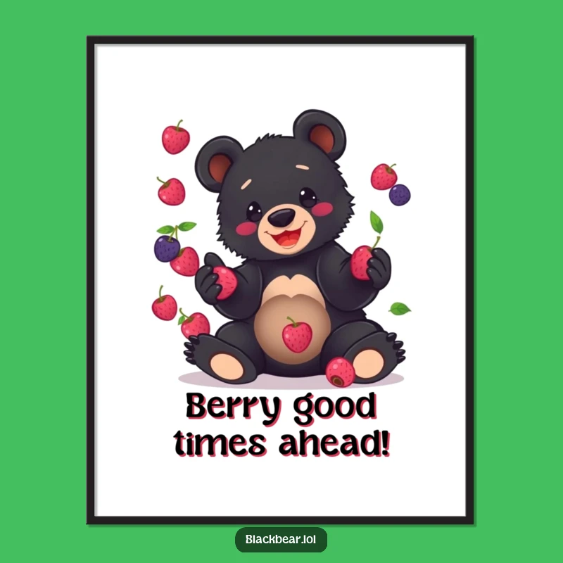 Funny Free Printable Wall Art: Juggling Bear Cub Decor