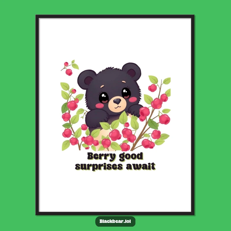 Free Printable Wall Art: Shy Bear Peeking, Wonderous Downloadable Decor