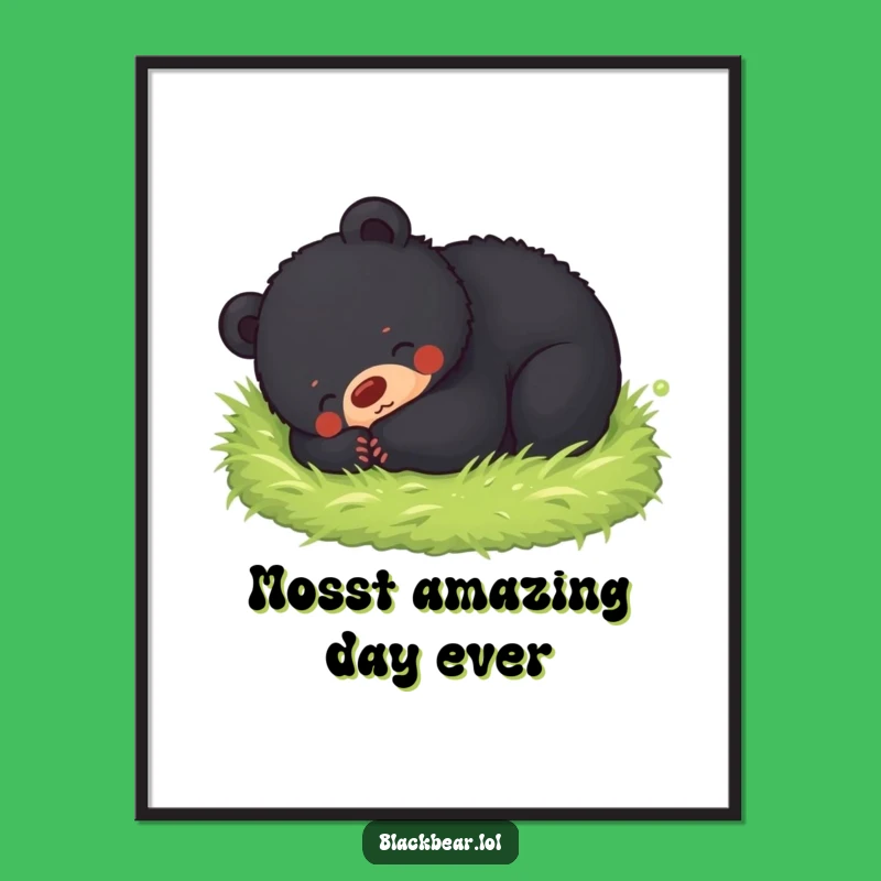 Free Printable Wall Art: Content Bear Cub, Cozy Downloadable Art for a Peaceful Space