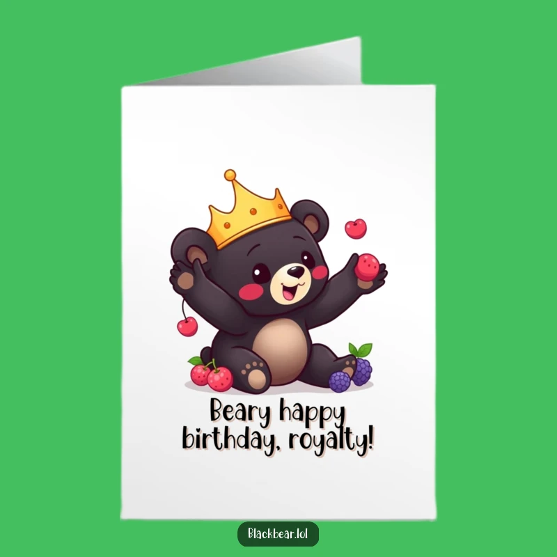 Free Printable Bear Birthday Card: Juggling Cub, Hilarious DIY Download Gift