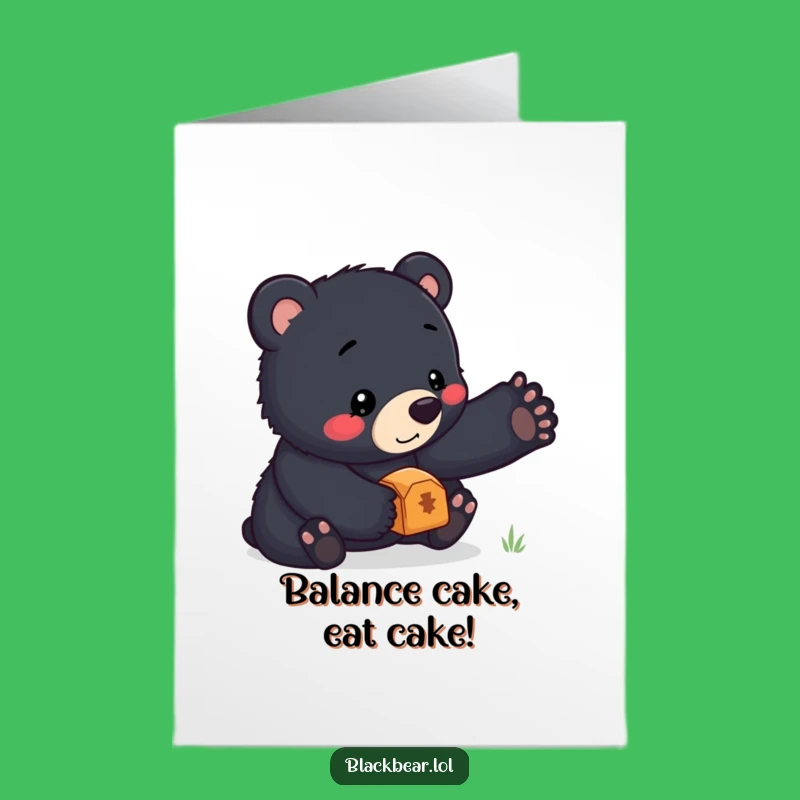 Free Printable Birthday Card: Adorable Bear Cub, Cute Downloadable Gift for a Special Day