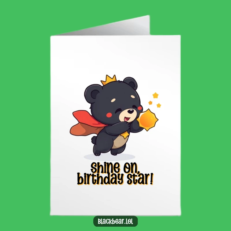 Free Printable Birthday Card: Regal Bear Cub's Quest, Funny Gift