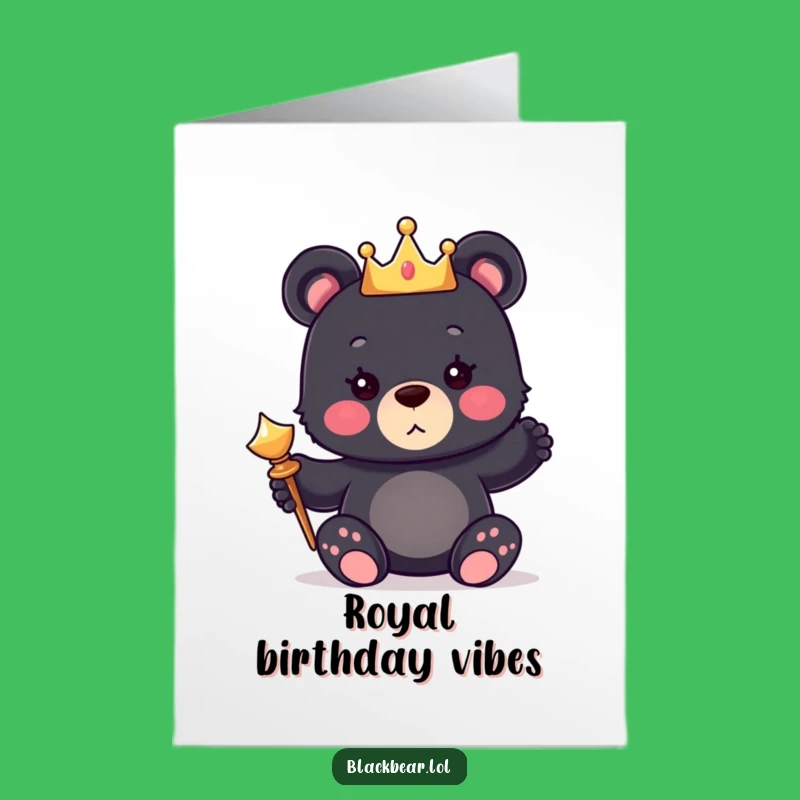 Free Printable Birthday Card: Royal Bear Cub King, Adorable Downloadable Royal Fun