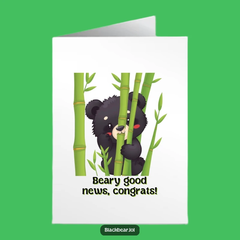 Free Printable Congratulations Card: Playful Bear Cub, Perfect DIY Downloadable Gift