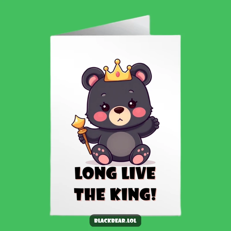 Free Printable Congratulations Card: Royal Bear Cub, Regal Downloadable Celebration