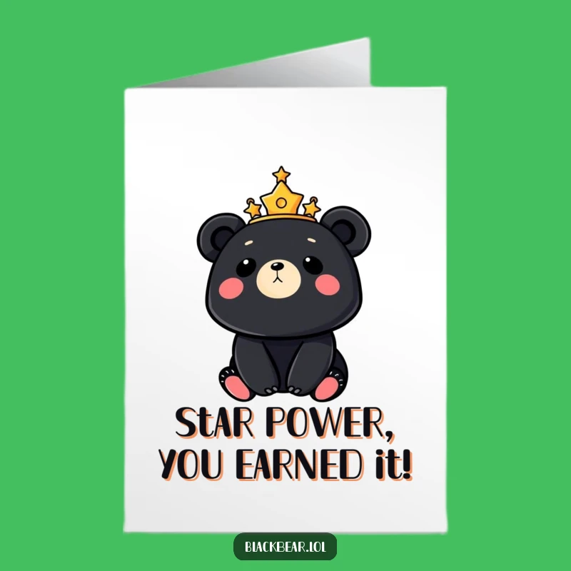 Free Printable Congrats Card: Starry Bear Celestial Achievement Download