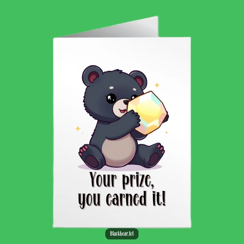 Free Printable Congrats Card: Bear Cub Treasure - Downloadable Success!