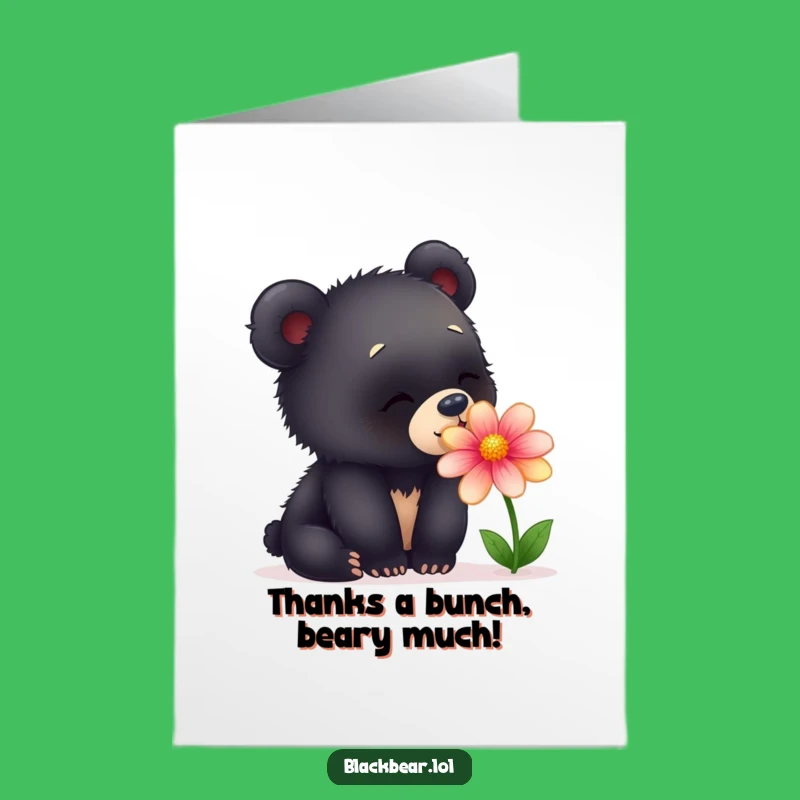 Free Printable Thank You Card: Curious Bear Flower Appreciation Downloadable Gift