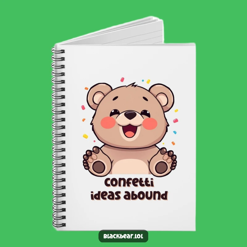 Funny Bear Confetti Notebook - Journal Your Celebrations