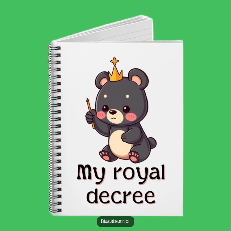 Funny Bear Cub Scepter Notebook: Jot Down Ideas with Woodland Whimsy