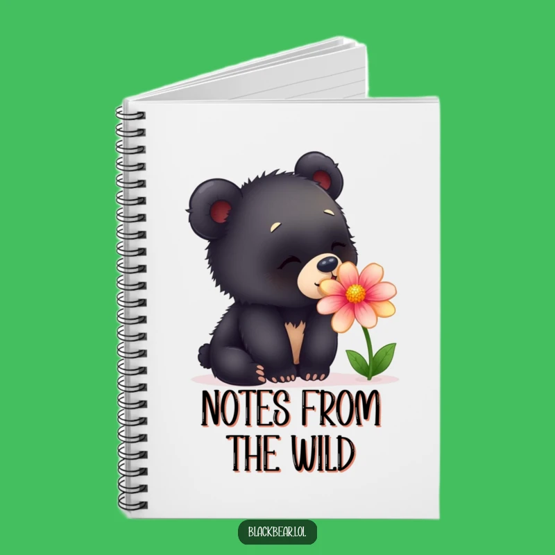 Funny Bear Notebook - Delightful Flower Sniffing Journal for Ideas