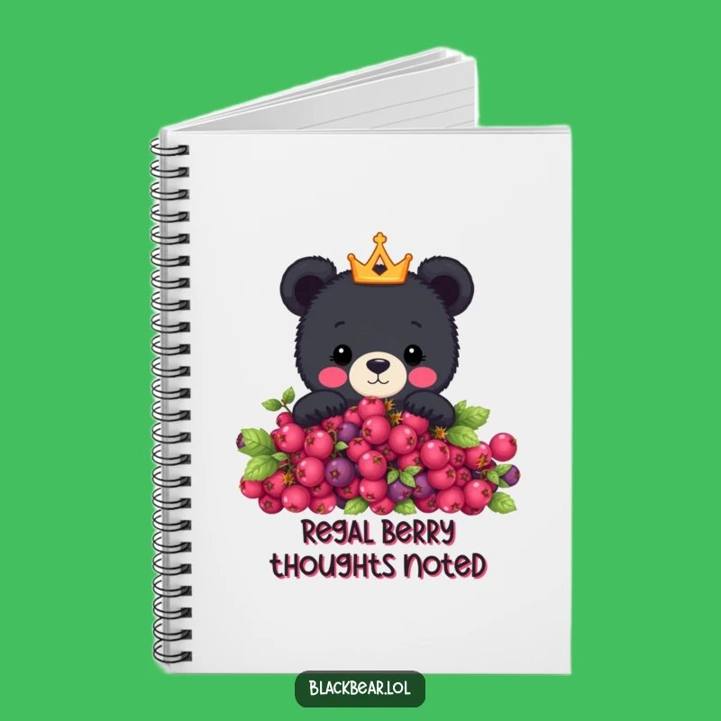 Funny Crowned Bear Notebook - Cute Peeking Bear Journal, Perfect Funny Gift