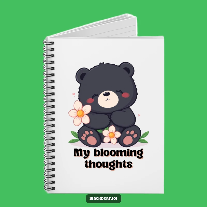 Funny Cozy Bear Notebook - Content Flower Journal, Perfect Funny Gift