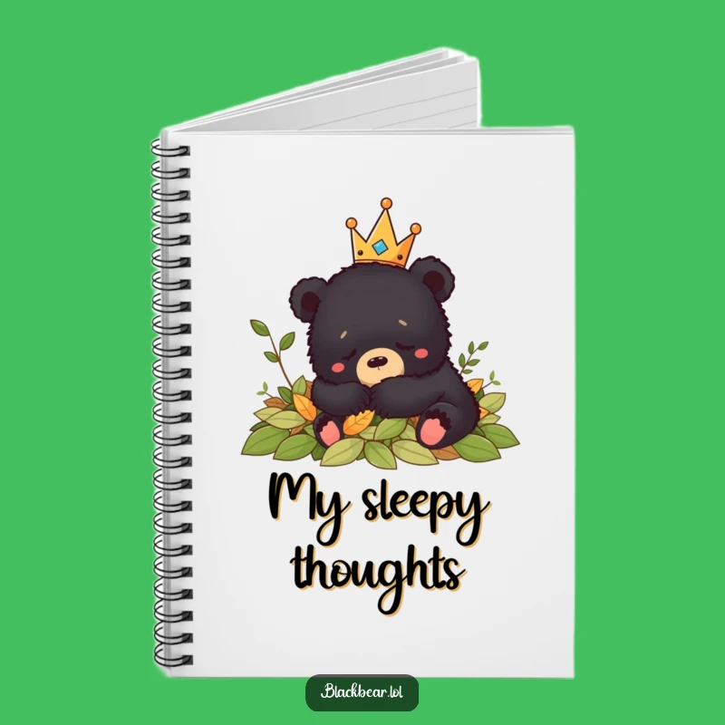 Funny Bear Cub Crown Nap Notebook - Jot Down Your Sleepy Thoughts