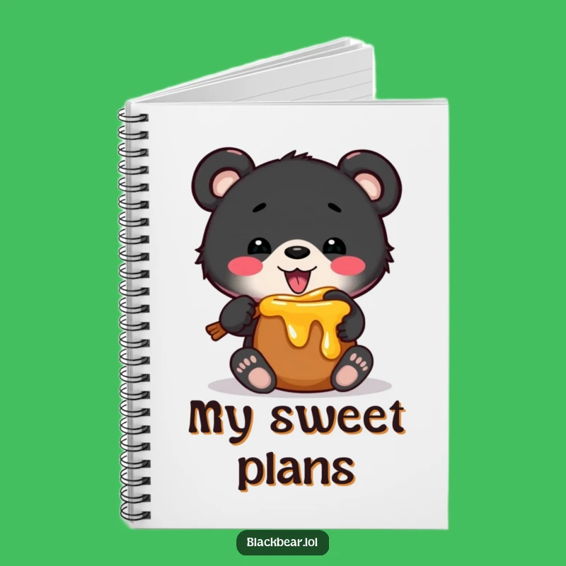 Funny Bear Cub Honey Pot Notebook - Journal Your Thoughts, Perfect Funny Gift for Writers!