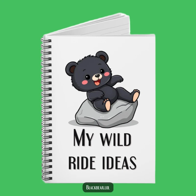 Funny Bear Cub Sliding Notebook: Journaling Adventure, Hilarious Excitement Gift